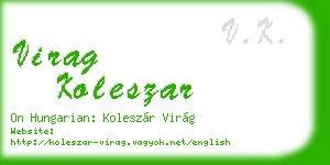 virag koleszar business card